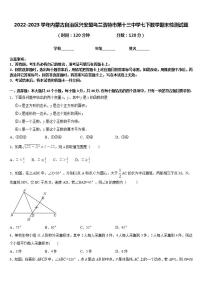 2022-2023学年内蒙古自治区兴安盟乌兰浩特市第十三中学七下数学期末检测试题含答案