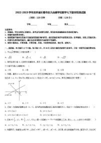 2022-2023学年吉林省长春市吉大尚德学校数学七下期末检测试题含答案