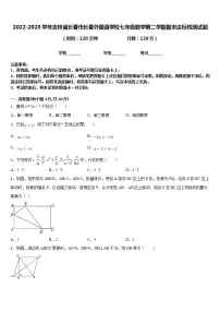 2022-2023学年吉林省长春市长春外国语学校七年级数学第二学期期末达标检测试题含答案