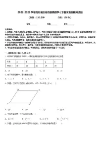 2022-2023学年四川省达州市渠县数学七下期末监测模拟试题含答案