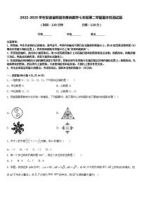 2022-2023学年安徽省桐城市黄岗数学七年级第二学期期末检测试题含答案