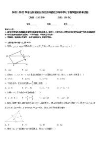 2022-2023学年山东省安丘市红沙沟镇红沙沟中学七下数学期末统考试题含答案