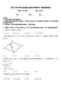 2022-2023学年山东省安丘市景芝中学数学七下期末预测试题含答案