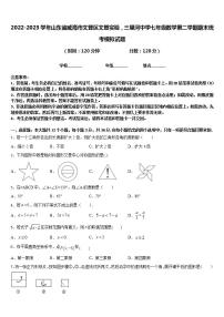 2022-2023学年山东省威海市文登区文登实验，三里河中学七年级数学第二学期期末统考模拟试题含答案