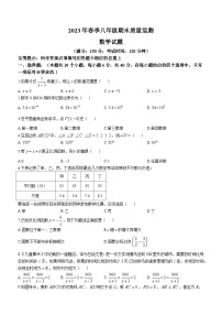 福建省泉州市永春县2022-2023学年八年级下学期期末质量监测数学试题（含答案）