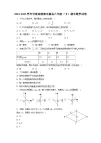 甘肃省陇南市康县2022-2023学年八年级下学期期末数学试卷（含答案）