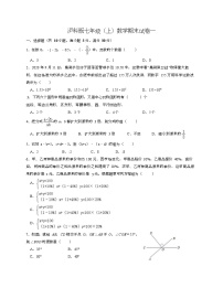 2022-2023学年沪科版七年级上学期数学期末试卷一+