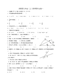 2022-2023学年浙教版七年级上学期数学期末试卷一+