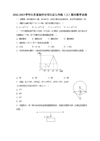 2022-2023学年江苏省扬州市邗江区九年级（上）期末数学试卷（含解析）卷