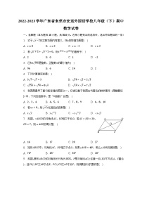 2022-2023学年广东省东莞市宏远外国语学校八年级（下）期中数学试卷（含解析）