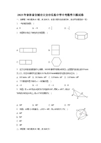 2023年吉林省白城市大安市乐胜中学中考数学六模试卷（含解析）