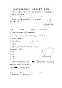 2023年河北省石家庄二十八中中考数学一模试卷（含解析）