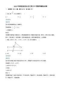 2023年陕西省西安交大附中中考模拟数学试题（解析版）