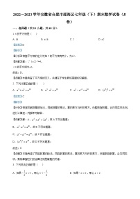 安徽省合肥市瑶海区2022-2023学年七年级下学期期末数学试题（B卷）（解析版）