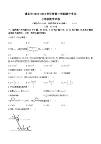 河北省唐山市遵化市2022-2023学年七年级下学期期中数学试题