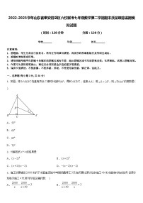 2022-2023学年山东省泰安岱岳区六校联考七年级数学第二学期期末质量跟踪监视模拟试题含答案