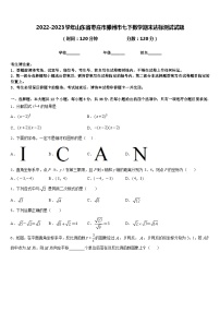 2022-2023学年山东省枣庄市滕州市七下数学期末达标测试试题含答案