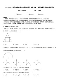 2022-2023学年山东省潍坊市寒亭区七年级数学第二学期期末学业质量监测试题含答案