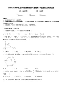 2022-2023学年山东菏泽巨野县数学七年级第二学期期末达标检测试题含答案