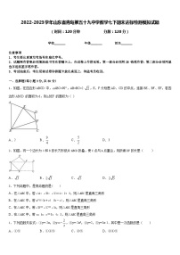 2022-2023学年山东省青岛第五十九中学数学七下期末达标检测模拟试题含答案