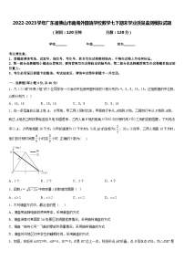 2022-2023学年广东省佛山市南海外国语学校数学七下期末学业质量监测模拟试题含答案