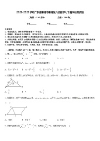 2022-2023学年广东省惠城市惠城区八校数学七下期末经典试题含答案