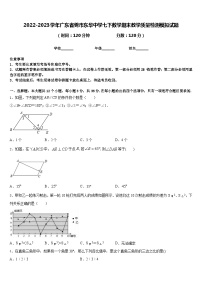 2022-2023学年广东省莞市东华中学七下数学期末教学质量检测模拟试题含答案