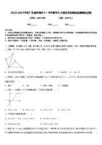 2022-2023学年广东省珠海市十一中学数学七下期末质量跟踪监视模拟试题含答案