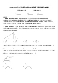 2022-2023学年江苏省东台市民办校联盟七下数学期末统考试题含答案