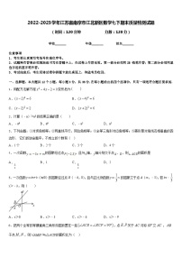 2022-2023学年江苏省南京市江北新区数学七下期末质量检测试题含答案