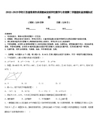 2022-2023学年江苏省常州市武进星辰实验学校数学七年级第二学期期末监测模拟试题含答案