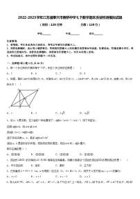 2022-2023学年江苏省泰兴市黄桥中学七下数学期末质量检测模拟试题含答案