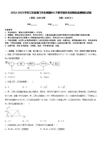 2022-2023学年江苏省海门市东洲国际七下数学期末质量跟踪监视模拟试题含答案