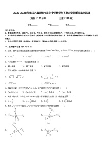 2022-2023学年江苏省无锡市羊尖中学数学七下期末学业质量监测试题含答案