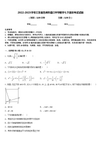 2022-2023学年江苏省苏州市葛江中学数学七下期末考试试题含答案