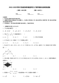 2022-2023学年江苏省苏州市星港学校七下数学期末达标检测试题含答案