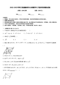 2022-2023学年江西省赣州市大余县数学七下期末检测模拟试题含答案