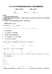 2022-2023学年河北省沧州任丘市数学七下期末检测模拟试题含答案