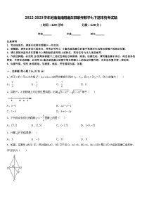 2022-2023学年河南省南阳南召县联考数学七下期末统考试题含答案