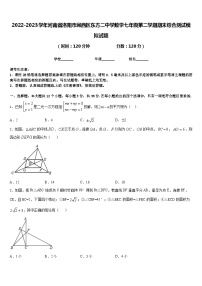 2022-2023学年河南省洛阳市涧西区东方二中学数学七年级第二学期期末综合测试模拟试题含答案