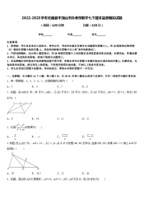 2022-2023学年河南省平顶山市汝州市数学七下期末监测模拟试题含答案