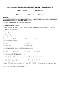 2022-2023学年河南省驻马店市遂平县七年级数学第二学期期末检测试题含答案