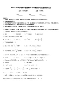 2022-2023学年浙江省温州市八中学数数学七下期末检测试题含答案
