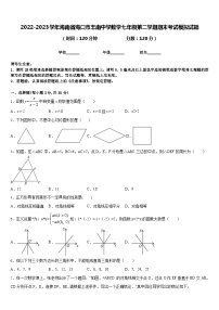 2022-2023学年海南省海口市丰南中学数学七年级第二学期期末考试模拟试题含答案