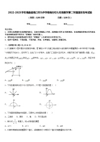 2022-2023学年海南省海口市九中学海甸分校七年级数学第二学期期末统考试题含答案