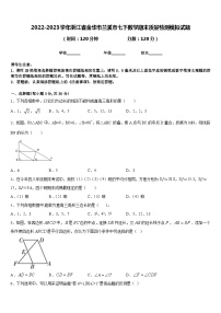 2022-2023学年浙江省金华市兰溪市七下数学期末质量检测模拟试题含答案