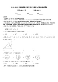 2022-2023学年湖北省孝感市汉川市数学七下期末考试试题含答案