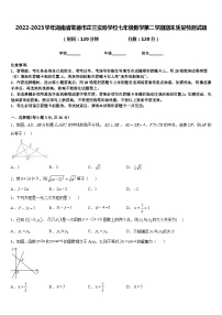 2022-2023学年湖南省常德市芷兰实验学校七年级数学第二学期期末质量检测试题含答案