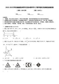 2022-2023学年湖南省张家界市五道水镇中学七下数学期末质量跟踪监视试题含答案