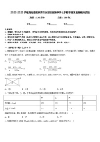 2022-2023学年湖南省张家界市永定区民族中学七下数学期末监测模拟试题含答案